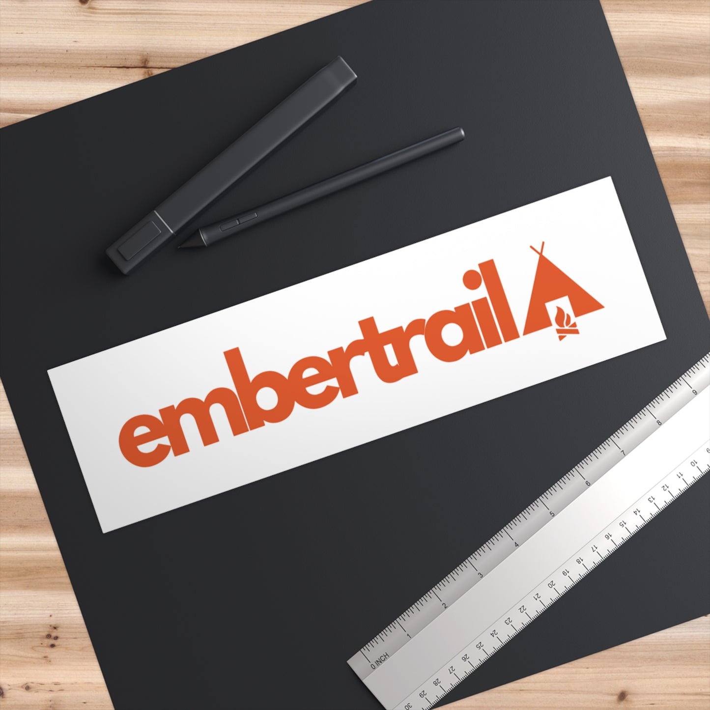 Embertrail Bumper Sticker - Retro Camping Logo Sticker