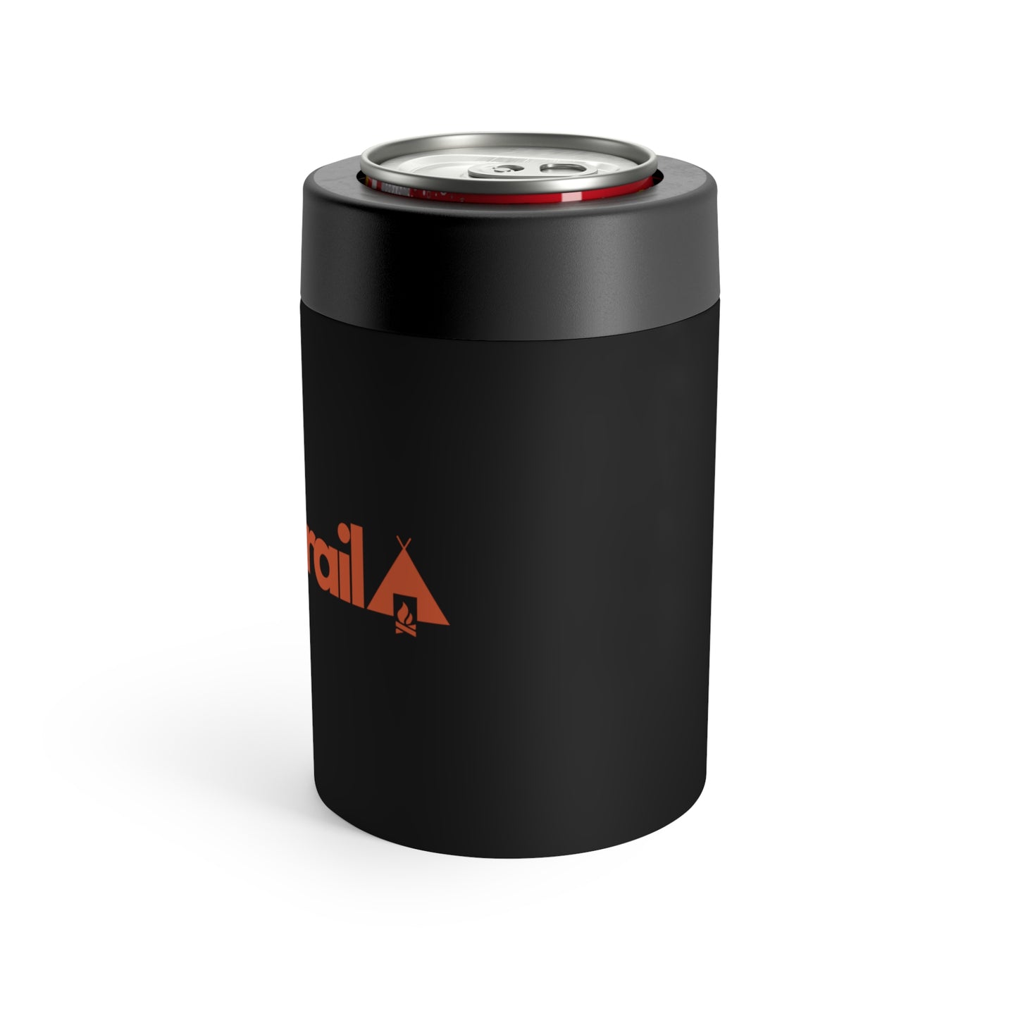EmberTrail Logo Can Cooler – Insulated Slim Can Holder with Logo (Black)