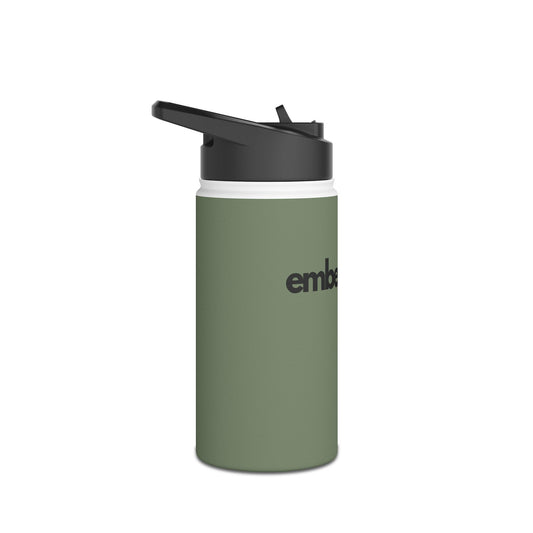 Embertrail Stainless Steel Water Bottle — Insulated Outdoor Sports Bottle with Standard Lid (Green)