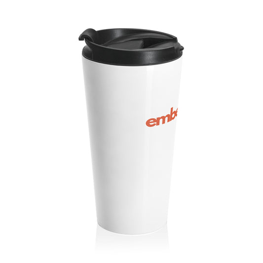Travel Mug — Embertrail Logo Stainless Steel Insulated Tumbler (White)