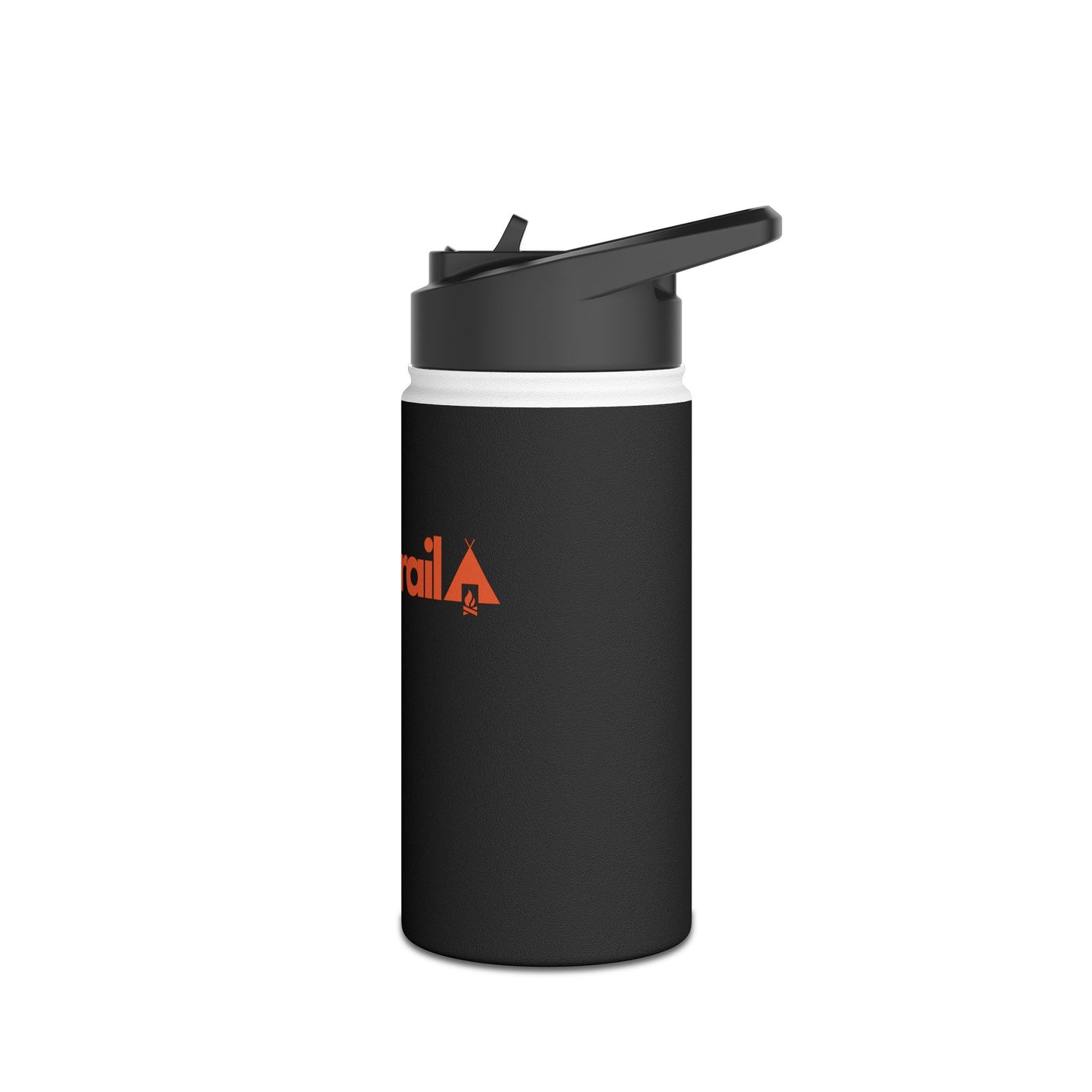EmberTrail Stainless Steel Water Bottle — Insulated Outdoor Sports Bottle with Standard Lid (Black)