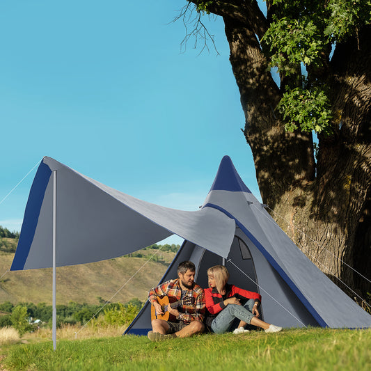 Waterproof Teepee Tent 15.4'x15.4'x8.5'