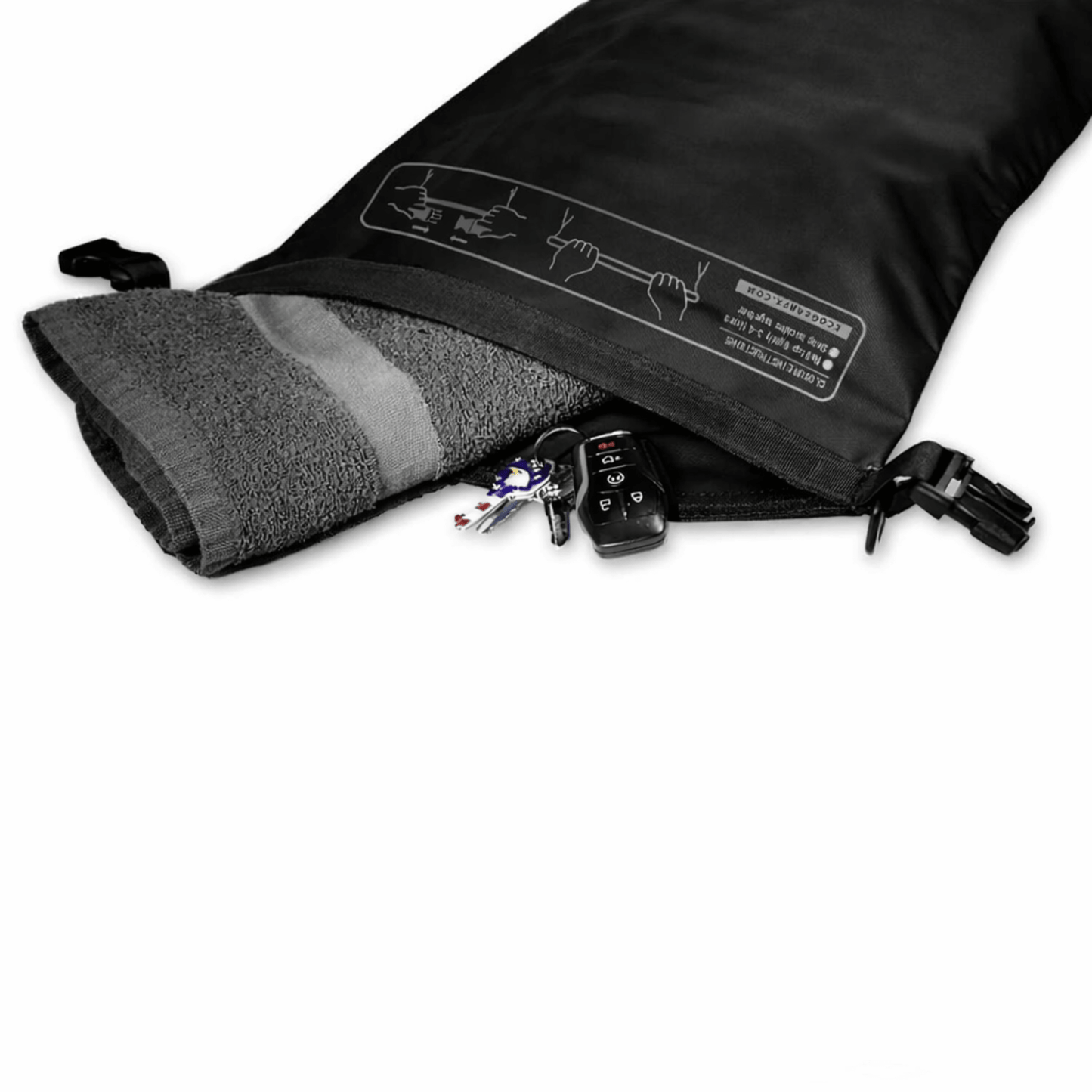10L Waterproof Dry Bag | Roll-Top Dry Sack with Cell Phone Case & Shoulder Strap | The Ember Trail