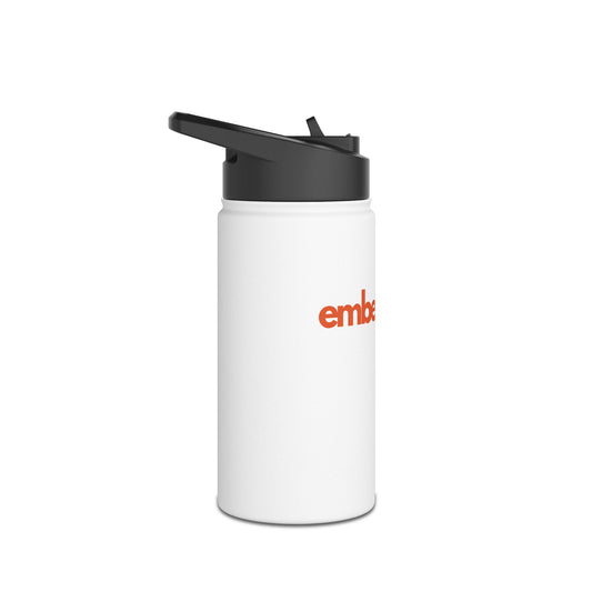 Embertrail Stainless Steel Water Bottle — Insulated Outdoor Sports Bottle with Standard Lid (White)