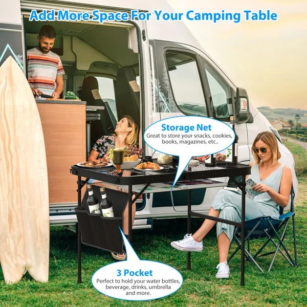 Hanging Storage Net For 35.43x23.62 Camping Table Under Table Folding