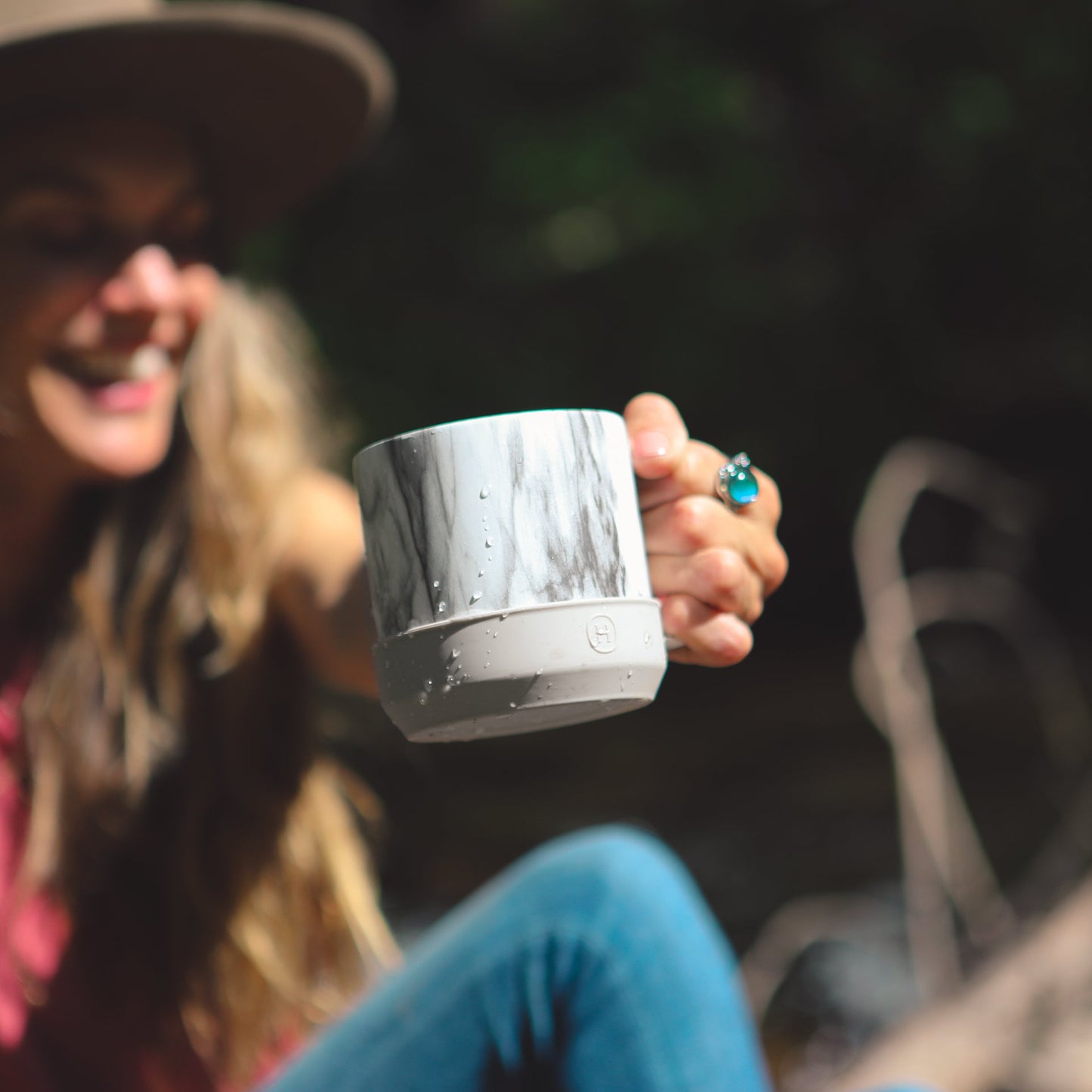 White Marble Camp Mug - Eucalyptus 10 OZ-3