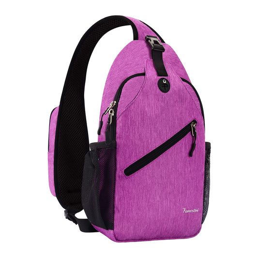Sling Bag | Lightweight Crossbody Chest Bag for Travel, Hiking & Everyday Use | Purple