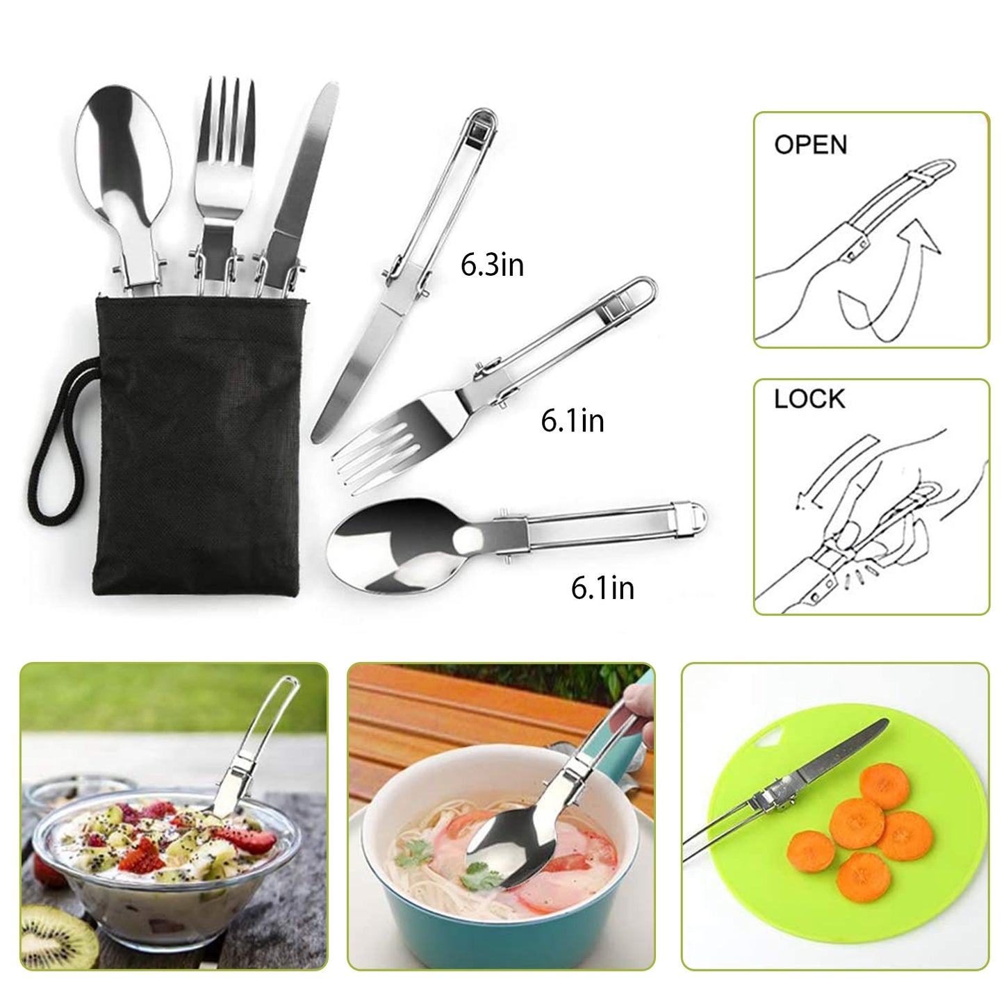 12-Piece Camping Cookware Set – Aluminium Pot, Pan, Kettle, Cups & Cutlery with Carry Bag