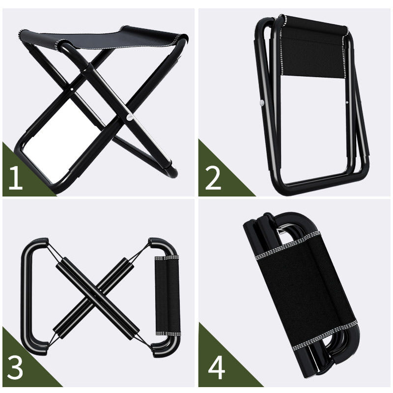 Foldable Outdoor Camping Stool | Portable Fishing & Hiking Seat | Metal & Oxford Cloth | M/L