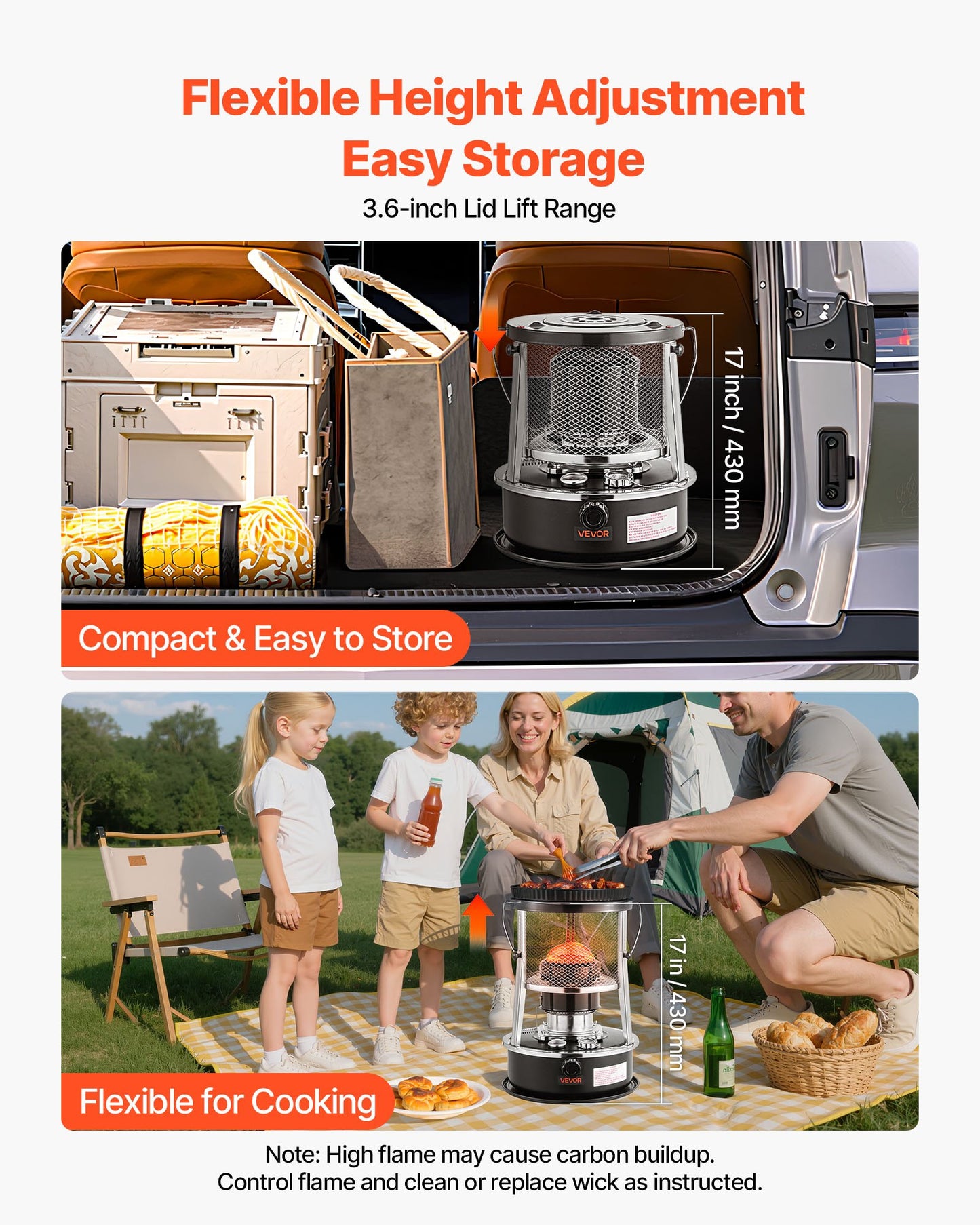 Portable Camping Kerosene Heater & Stove