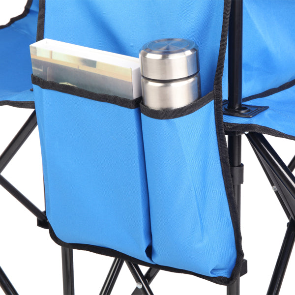 2-Seat Folding Chair with Removable Sun Umbrella – Portable Beach & Fishing Chair