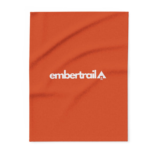 EmberTrail Arctic Fleece Blanket – Cozy Orange Travel & Camping Throw