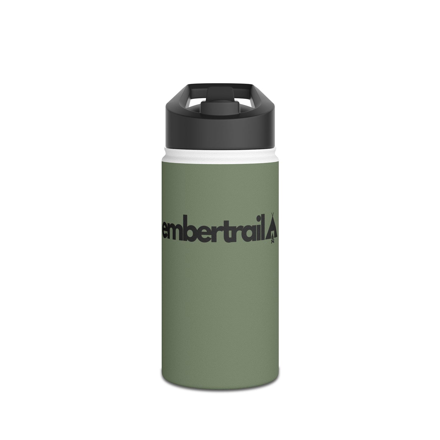 Embertrail Stainless Steel Water Bottle — Insulated Outdoor Sports Bottle with Standard Lid (Green)