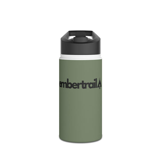 Embertrail Stainless Steel Water Bottle — Insulated Outdoor Sports Bottle with Standard Lid (Green)