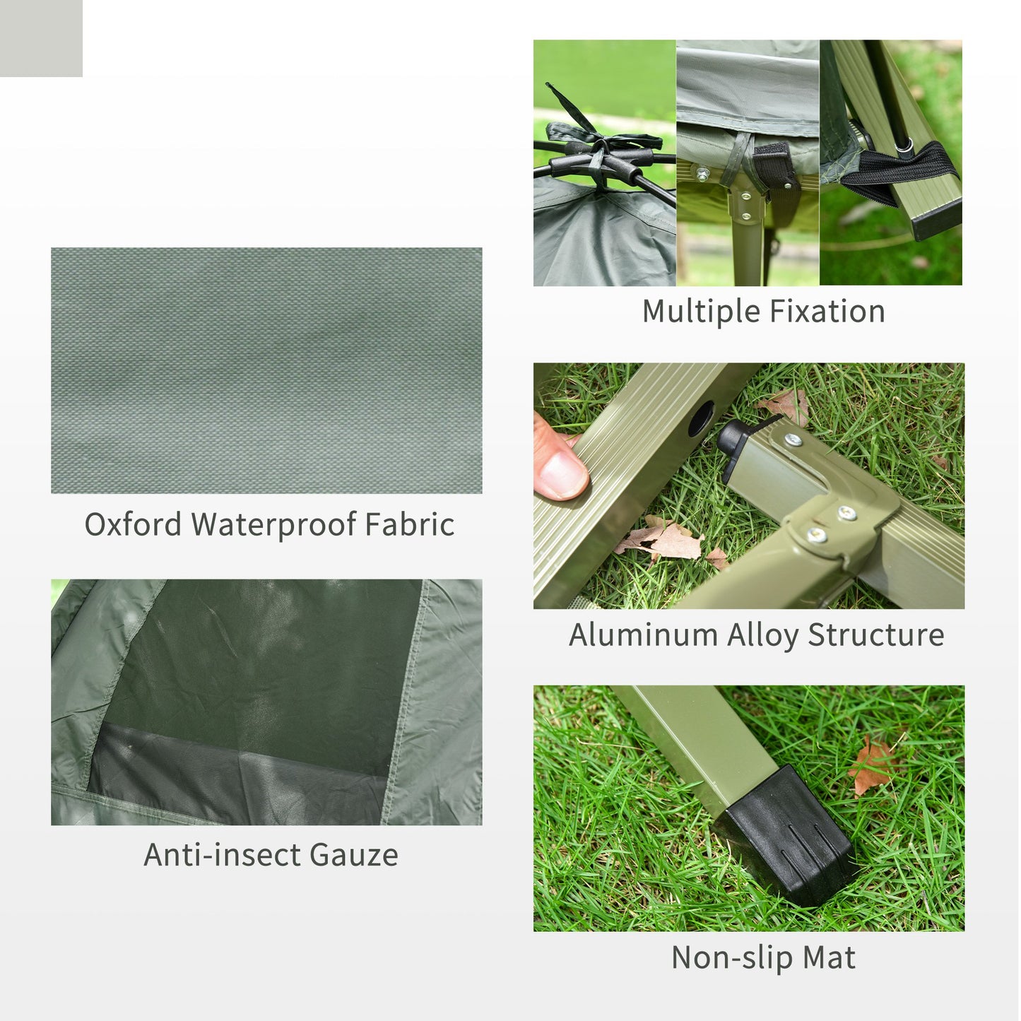 All-in-One Elevated Camping Tent with Sleeping Bag