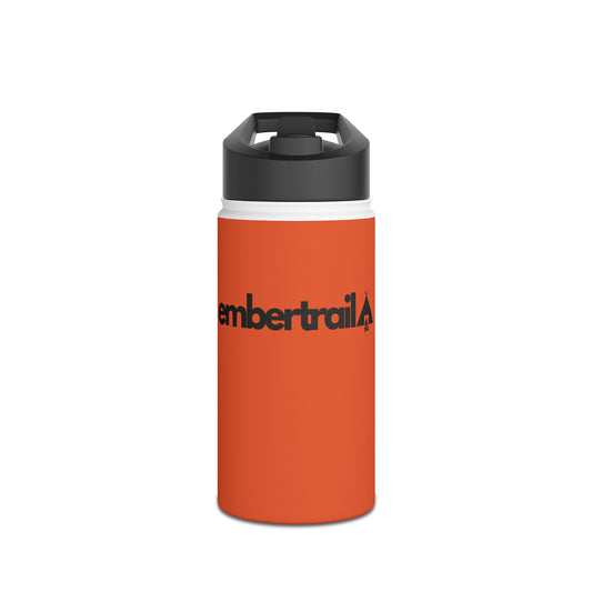 EmberTrail Stainless Steel Water Bottle — Insulated Outdoor Sports Bottle with Standard Lid (Orange)