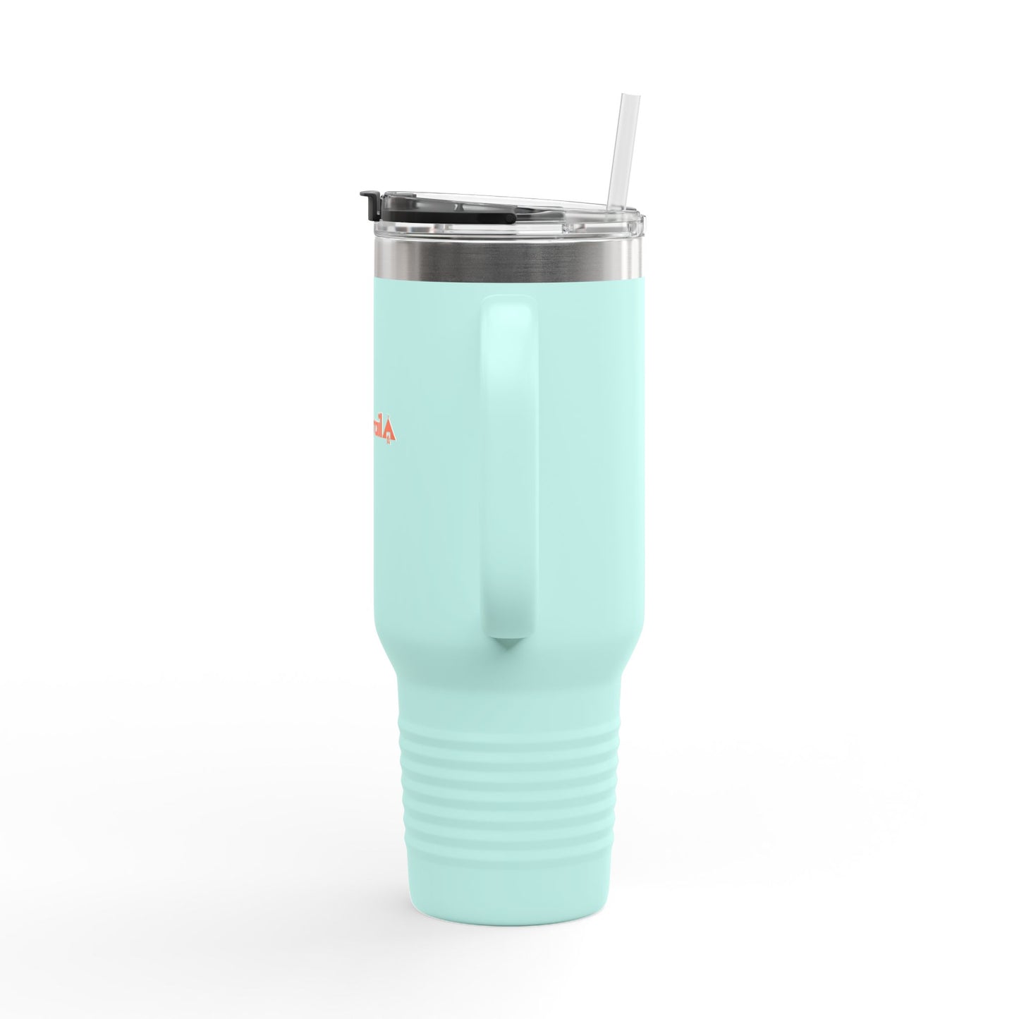 40oz Insulated Travel Mug — Embertrail Logo Tumbler with Straw & Handle (in 4 colors)