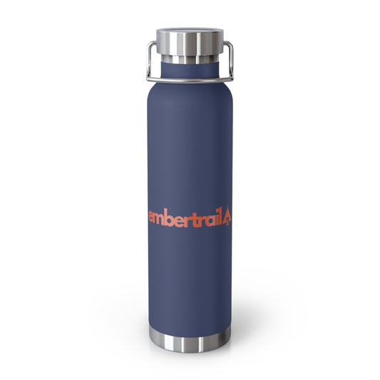 22oz Copper Vacuum Insulated Water Bottle — Embertrail Logo (in 5 colors)
