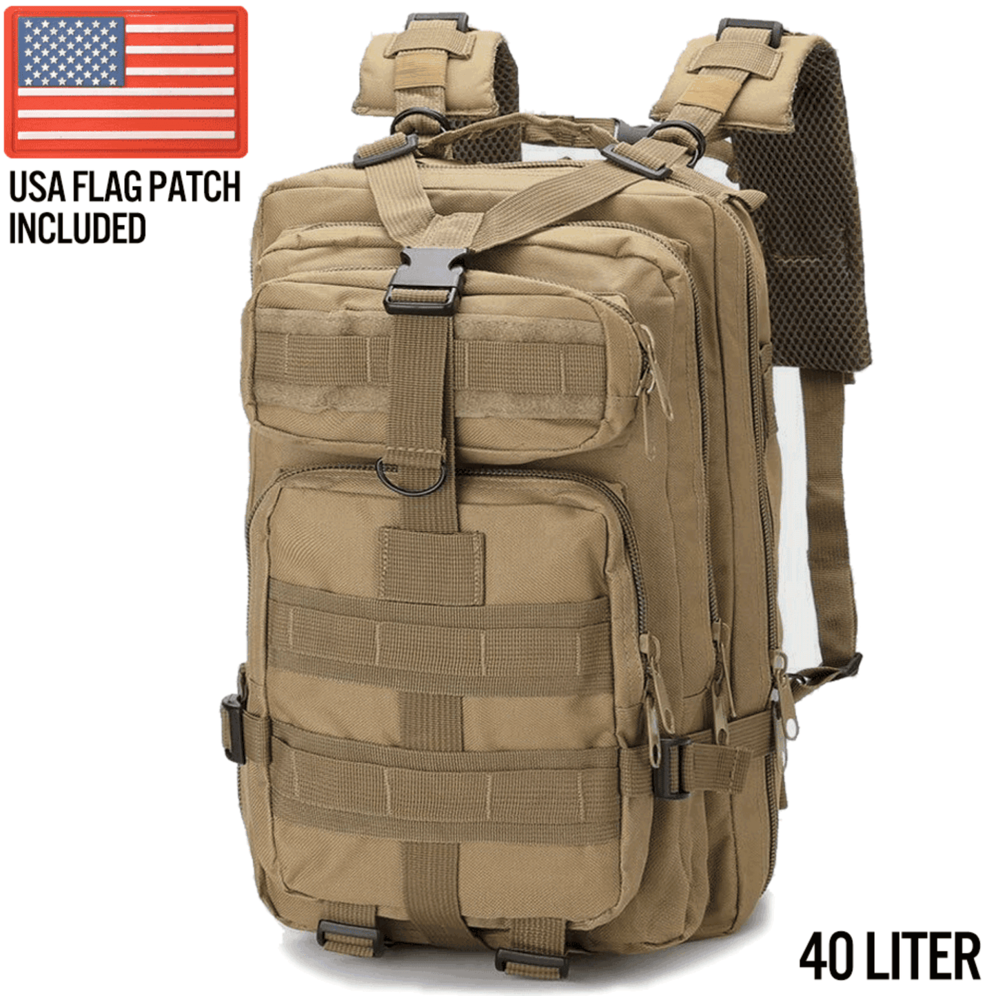 XGear Tactical Large 40L Tactical Backpack Survival Bag-7