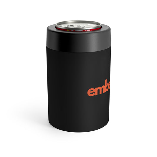 EmberTrail Logo Can Cooler – Insulated Slim Can Holder with Logo (Black)