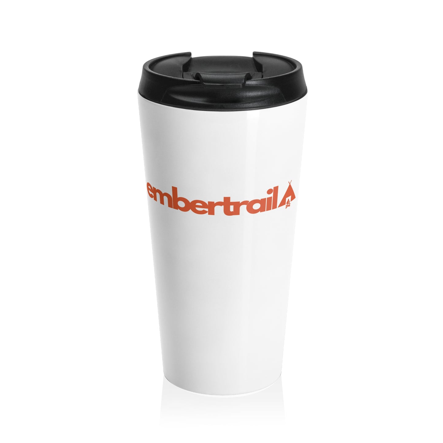 Travel Mug — Embertrail Logo Stainless Steel Insulated Tumbler (White)