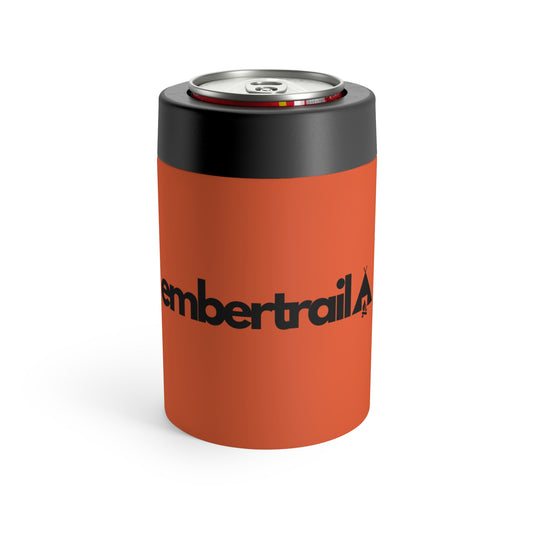 EmberTrail Logo Can Cooler – Insulated Slim Can Holder with Logo (Orange)