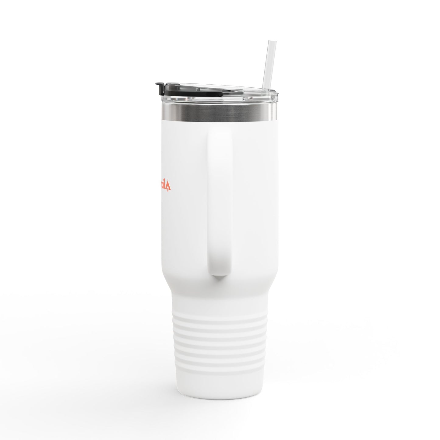 40oz Insulated Travel Mug — Embertrail Logo Tumbler with Straw & Handle (in 4 colors)