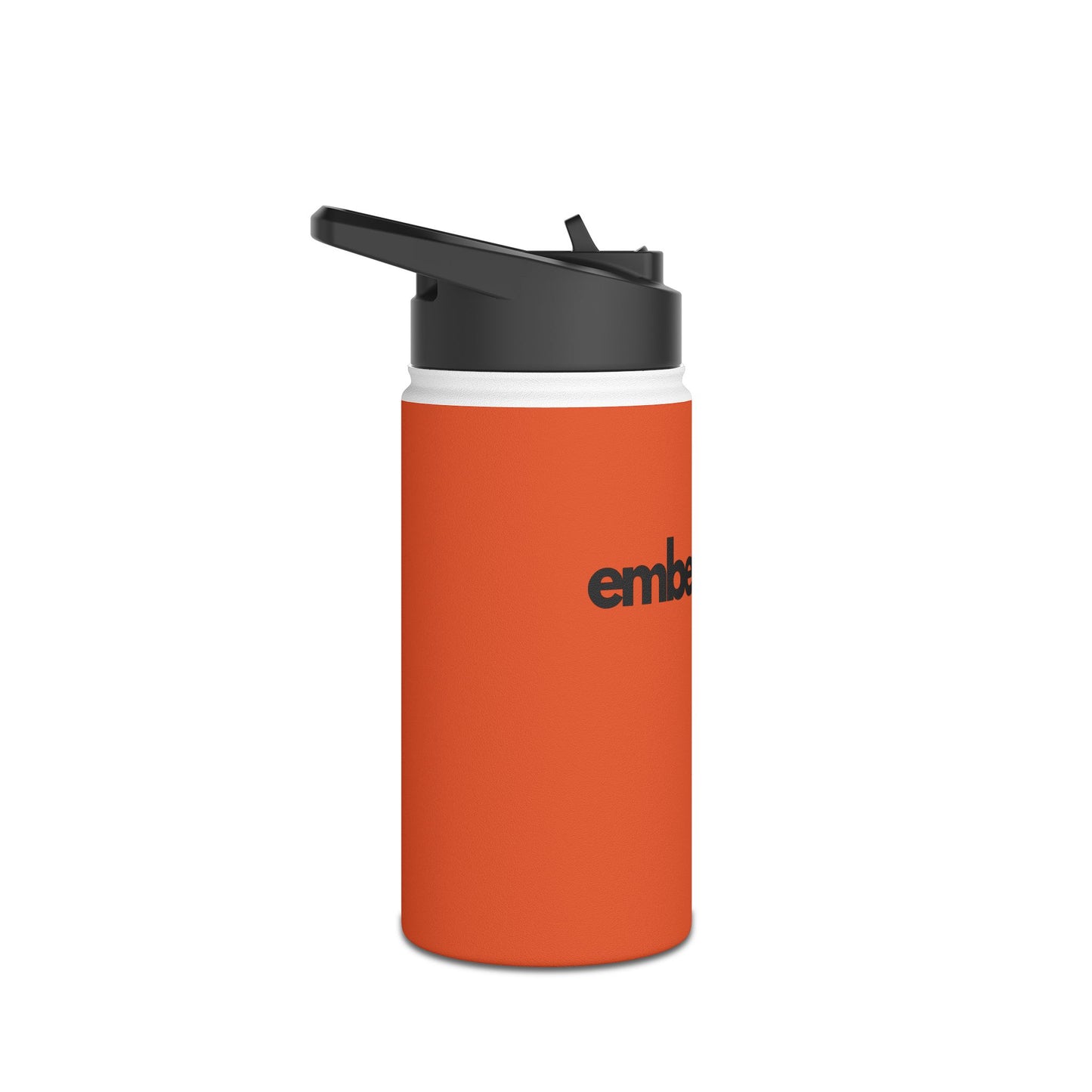 EmberTrail Stainless Steel Water Bottle — Insulated Outdoor Sports Bottle with Standard Lid (Orange)
