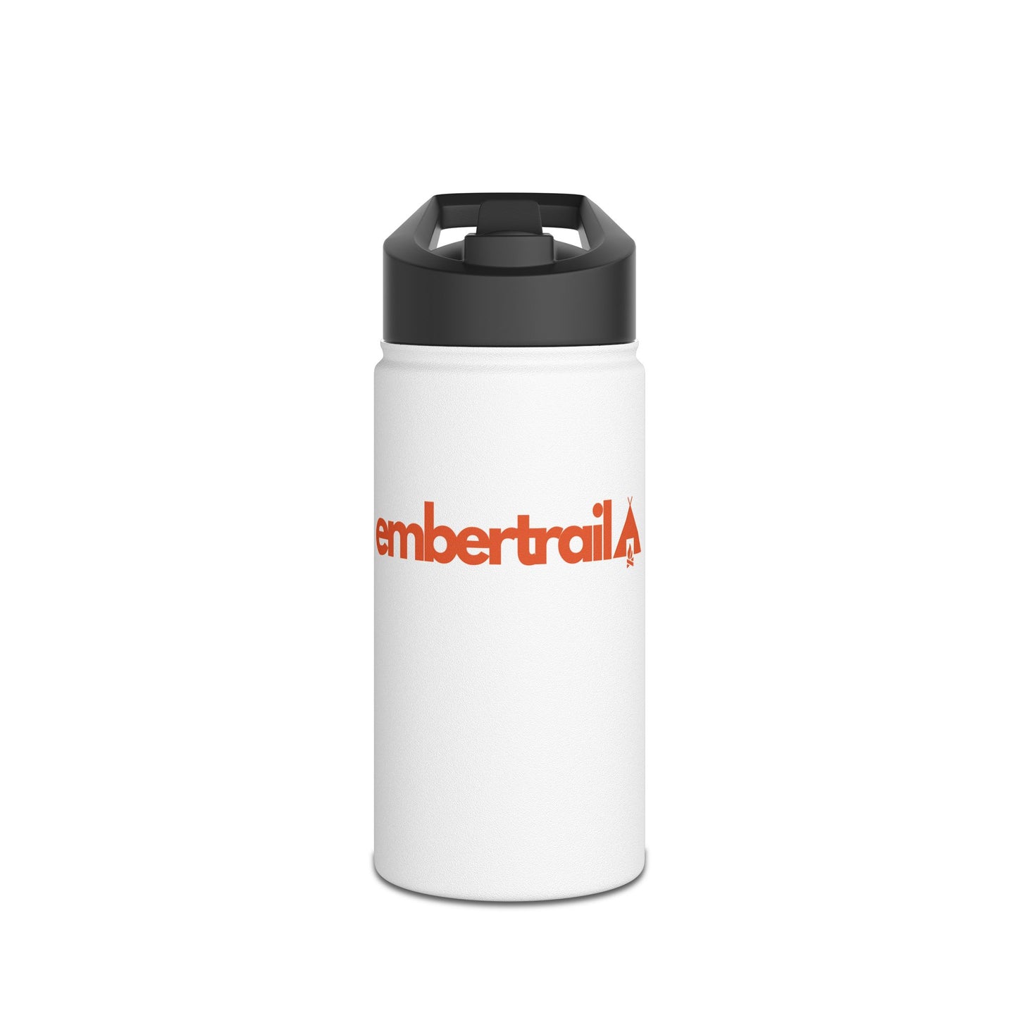 Embertrail Stainless Steel Water Bottle — Insulated Outdoor Sports Bottle with Standard Lid (White)
