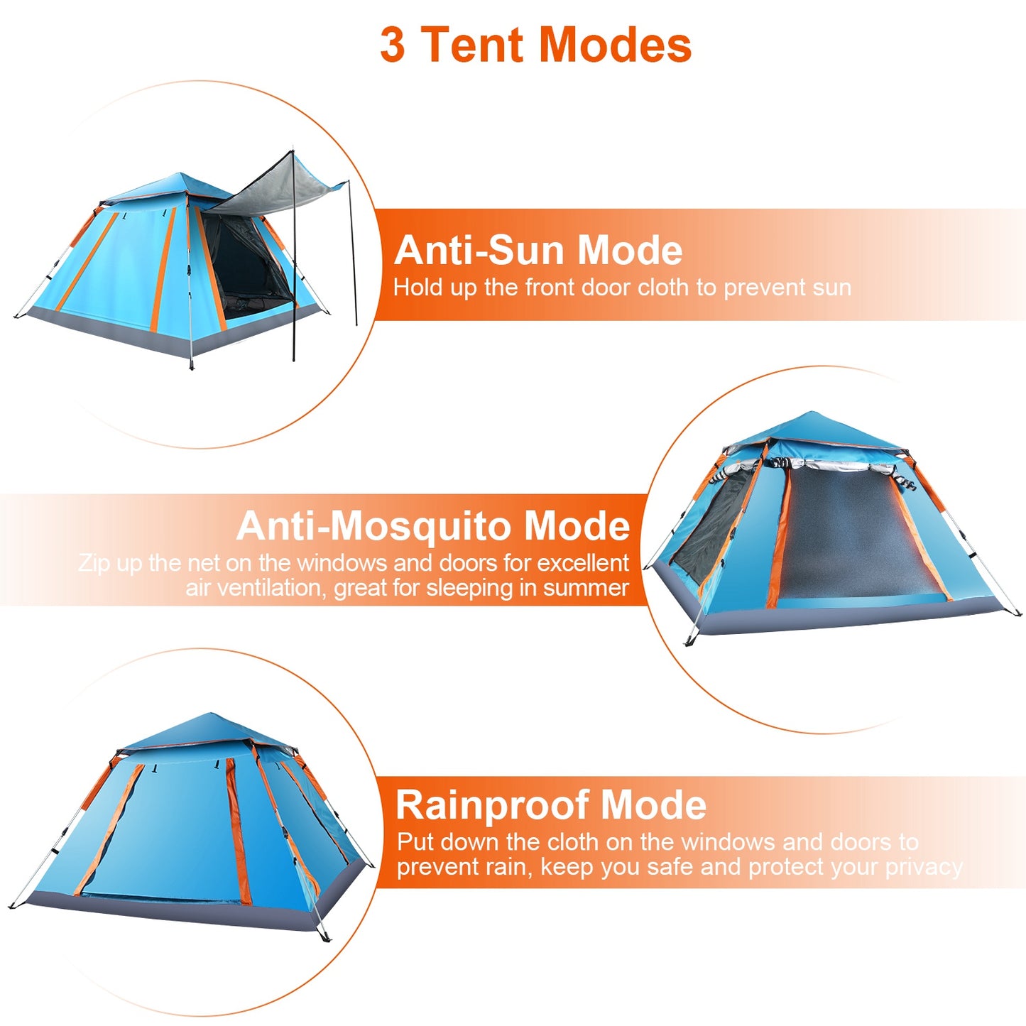 2-3 Person Camping Tent and Waterproof Carry Bag
