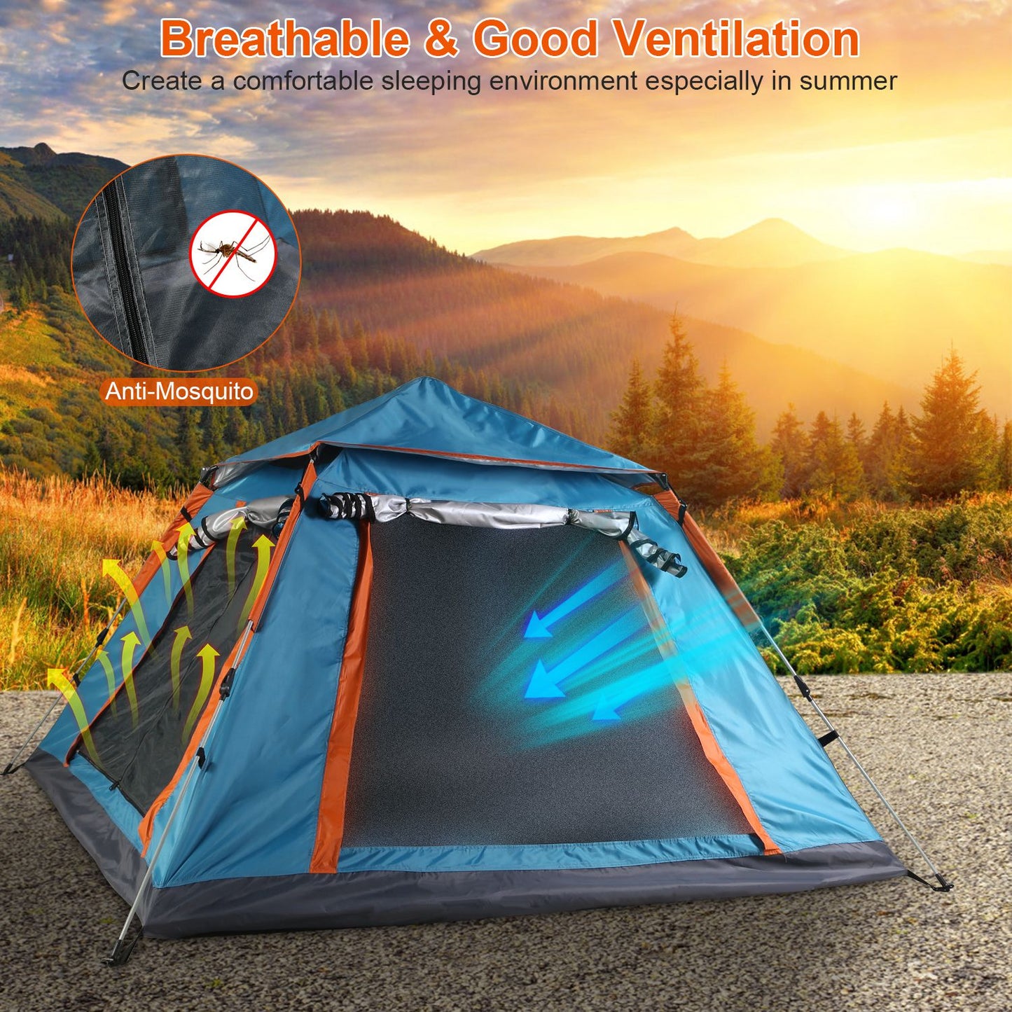 2-3 Person Camping Tent and Waterproof Carry Bag