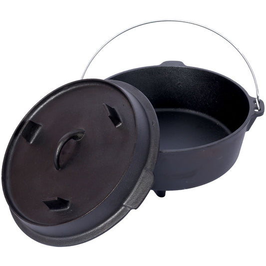 Pre-Seasoned Cast Iron Dutch Oven with Lid & Skillet