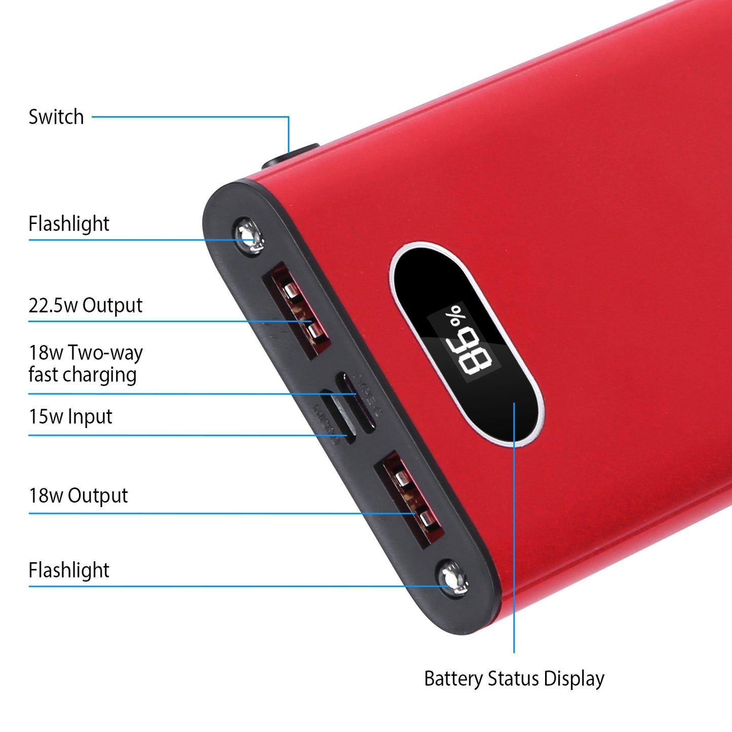 Portable Power Bank With LED Display