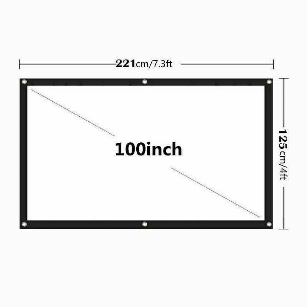 Portable Foldable Projector Screen | 16:9 HD Outdoor Cinema Screen | 60"-150" | The Ember Trail