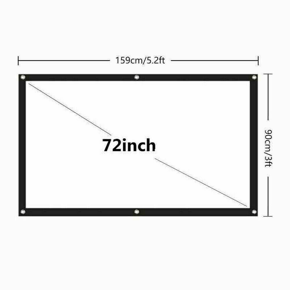 Portable Foldable Projector Screen | 16:9 HD Outdoor Cinema Screen | 60"-150" | The Ember Trail