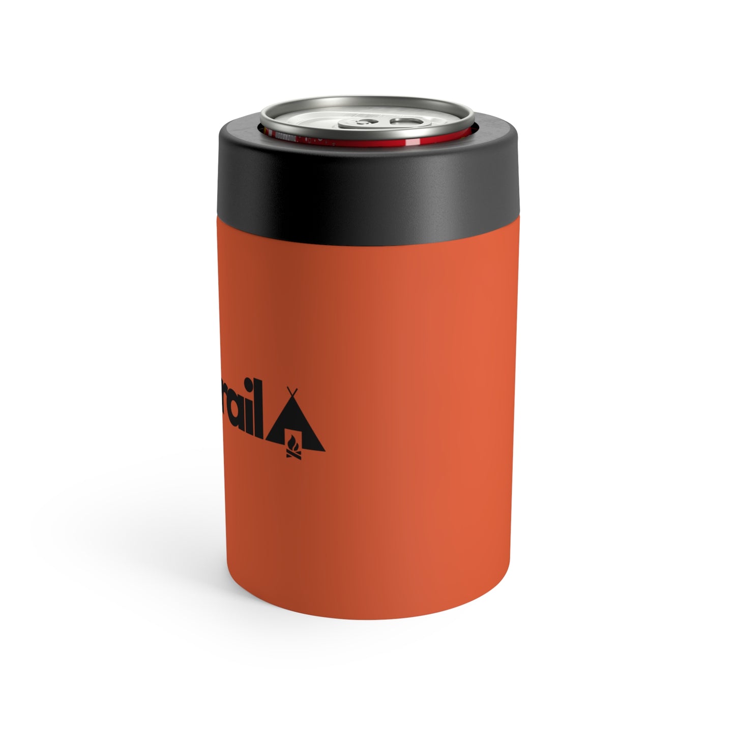 EmberTrail Logo Can Cooler – Insulated Slim Can Holder with Logo (Orange)