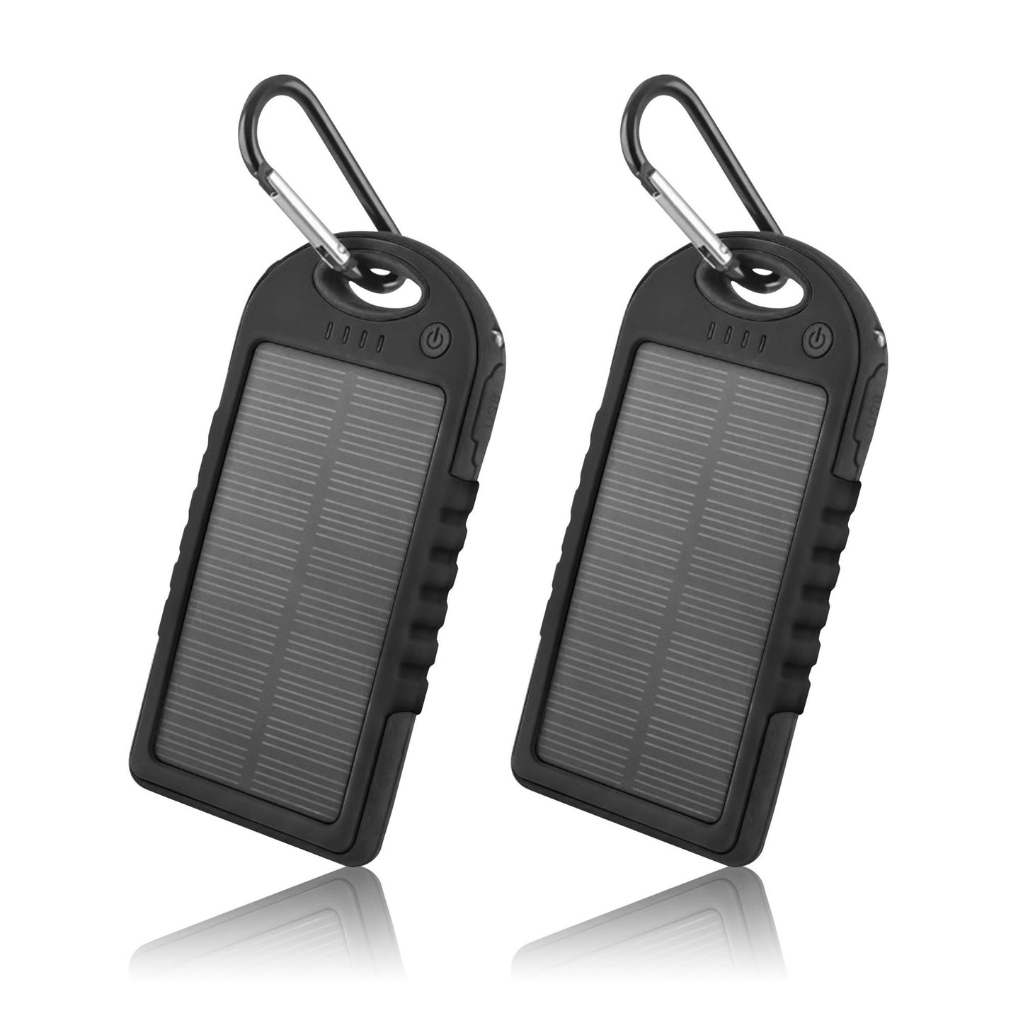 Solar Power Bank 5000mAh | 2-Pack | Dual USB, LED Indicator, Portable Charger | The Ember Trail