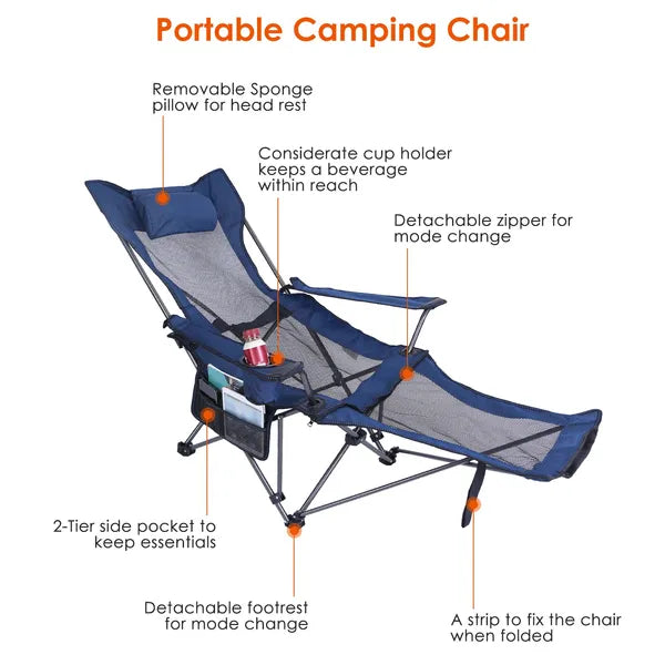 Foldable Reclining Camping Chair