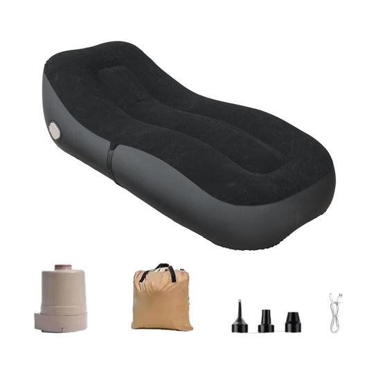 Auto Inflatable Lounger Air Sofa | Built-In Pump | Camping & Outdoor