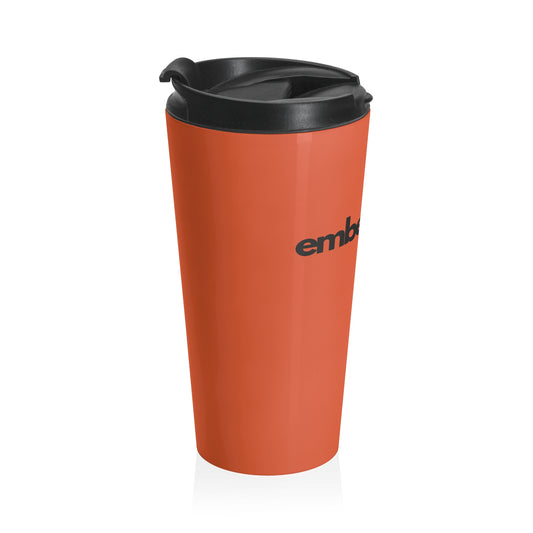 Travel Mug — Embertrail Logo Stainless Steel Insulated Tumbler (Orange)
