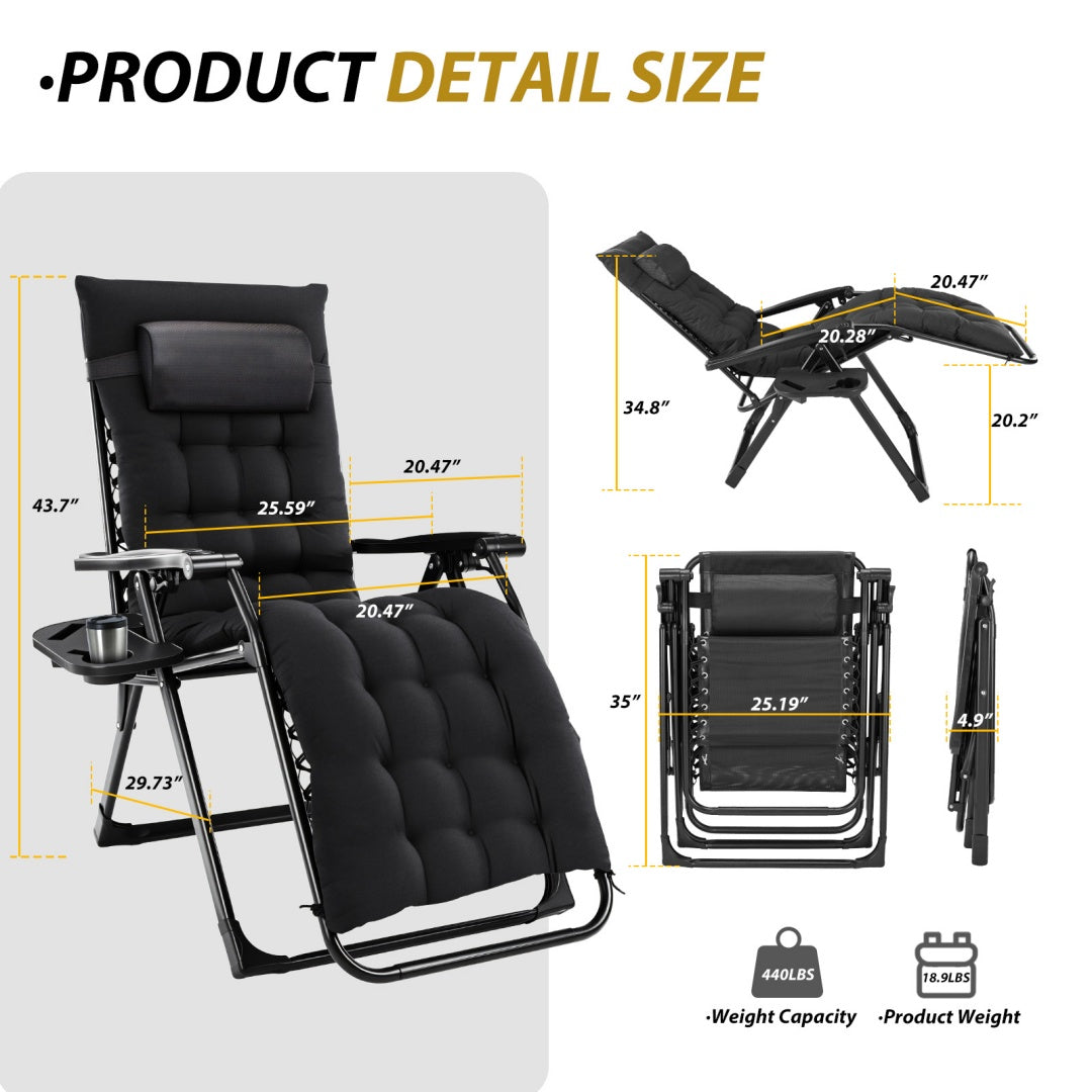 Foldable Zero Gravity Camping & Garden Chair