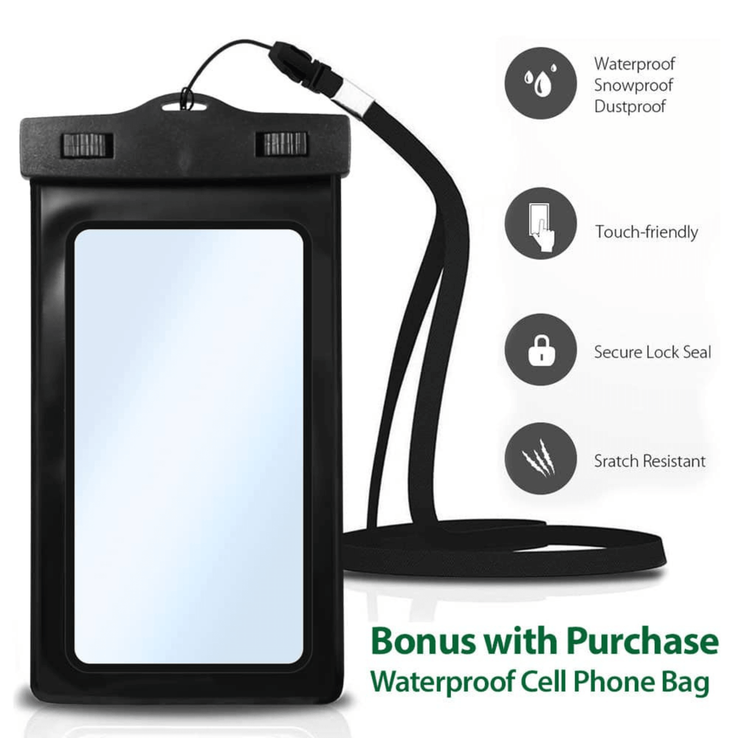 10L Waterproof Dry Bag | Roll-Top Dry Sack with Cell Phone Case & Shoulder Strap | The Ember Trail
