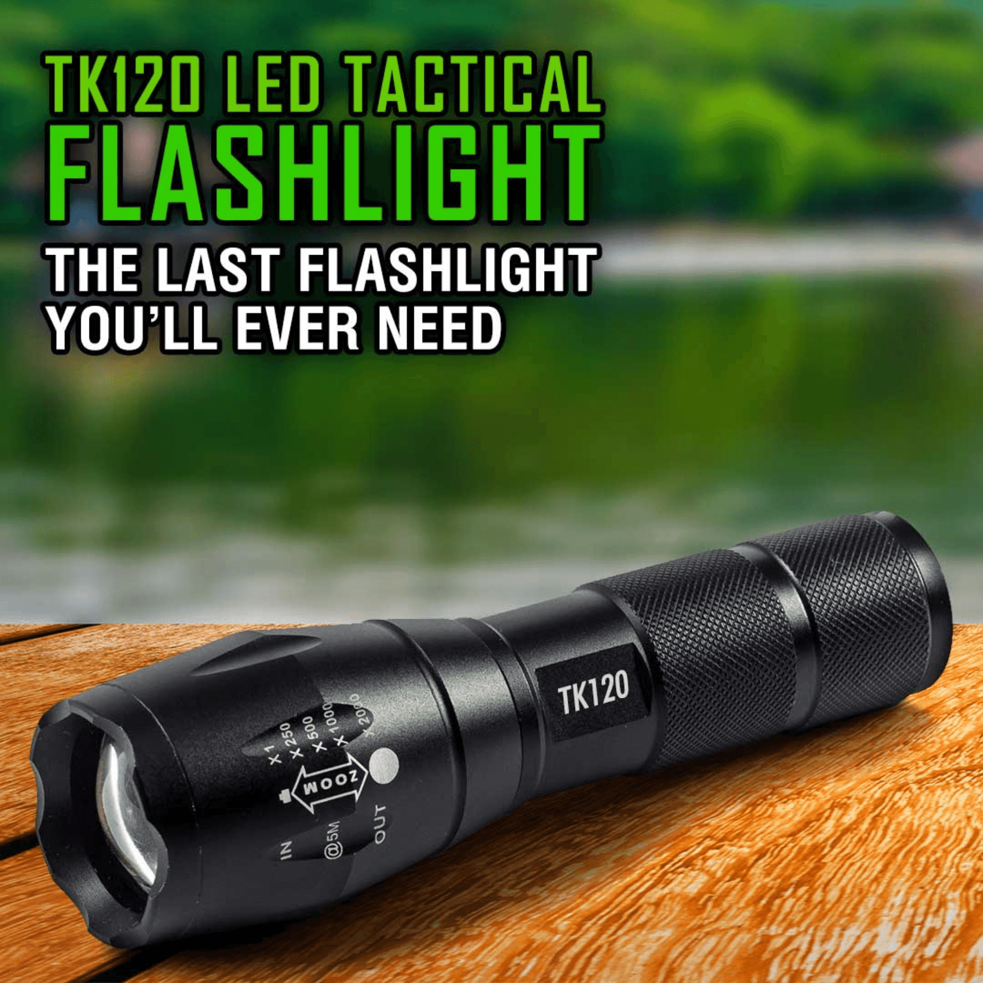 EcoGear FX TK120 LED Tactical Flashlight with Strobe-4