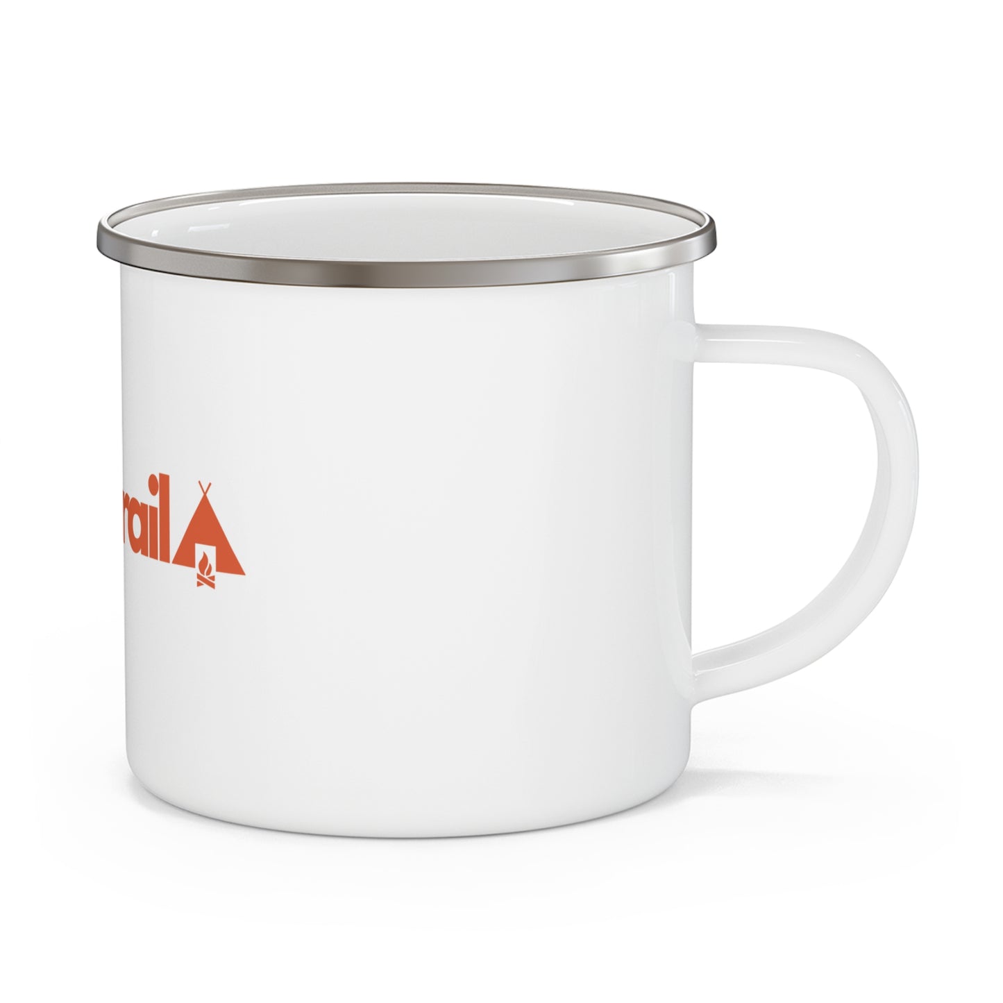 Enamel Mug — EmberTrail Camping Logo Coffee Cup