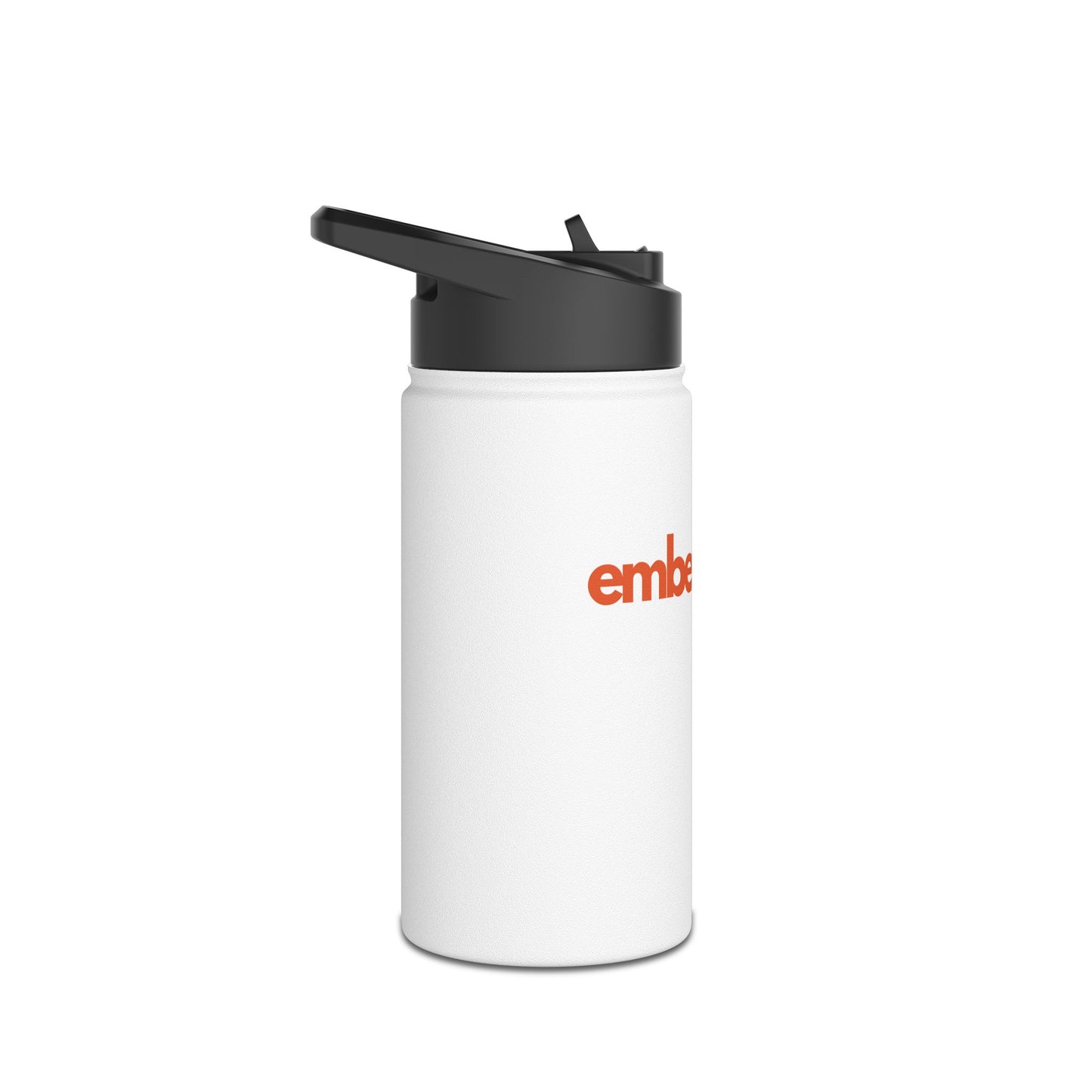 Embertrail Stainless Steel Water Bottle — Insulated Outdoor Sports Bottle with Standard Lid (White)