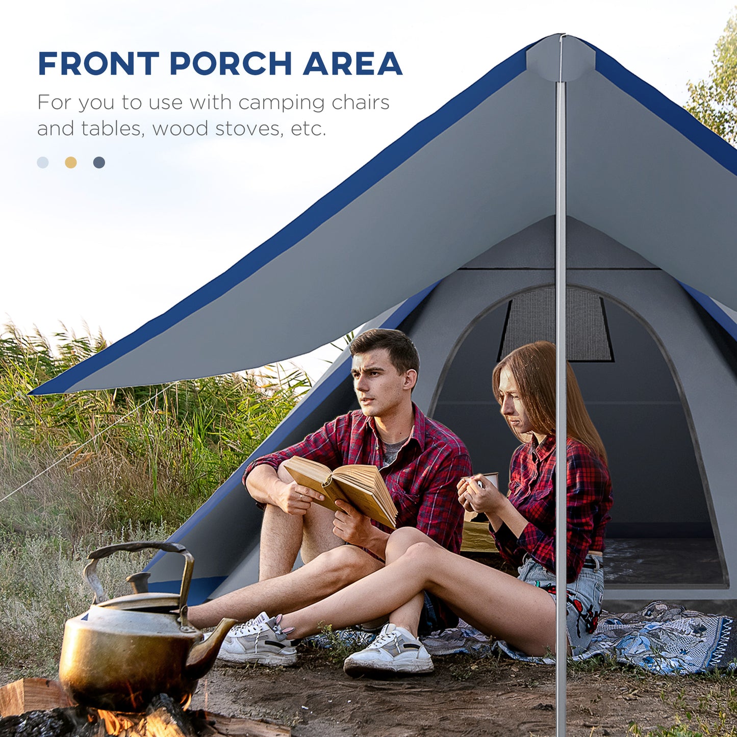 Waterproof Teepee Tent 15.4'x15.4'x8.5'