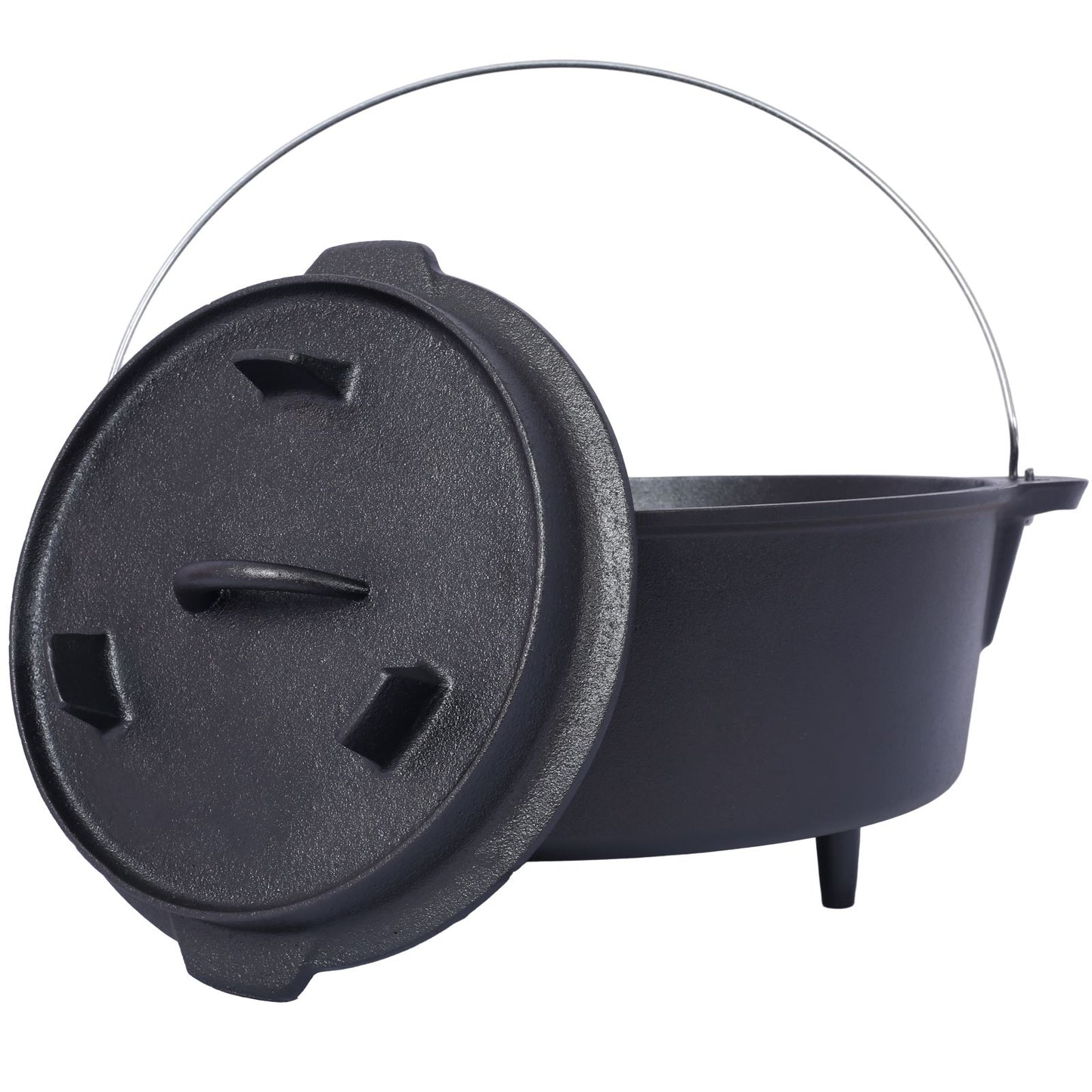 Pre-Seasoned Cast Iron Dutch Oven with Lid & Skillet