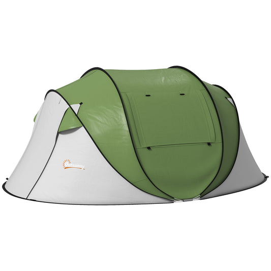 Waterproof Pop Up Tent with Porch for 2-3 People (Green)