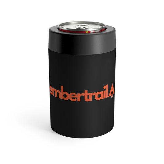 EmberTrail Logo Can Cooler – Insulated Slim Can Holder with Logo (Black)