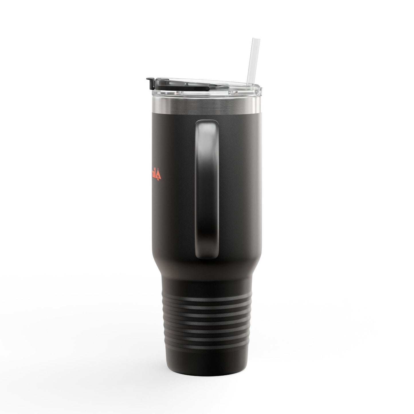 40oz Insulated Travel Mug — Embertrail Logo Tumbler with Straw & Handle (in 4 colors)